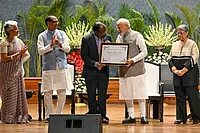 | Photo: PMO via PTI : M.S. Swaminathan Centenary International Conference